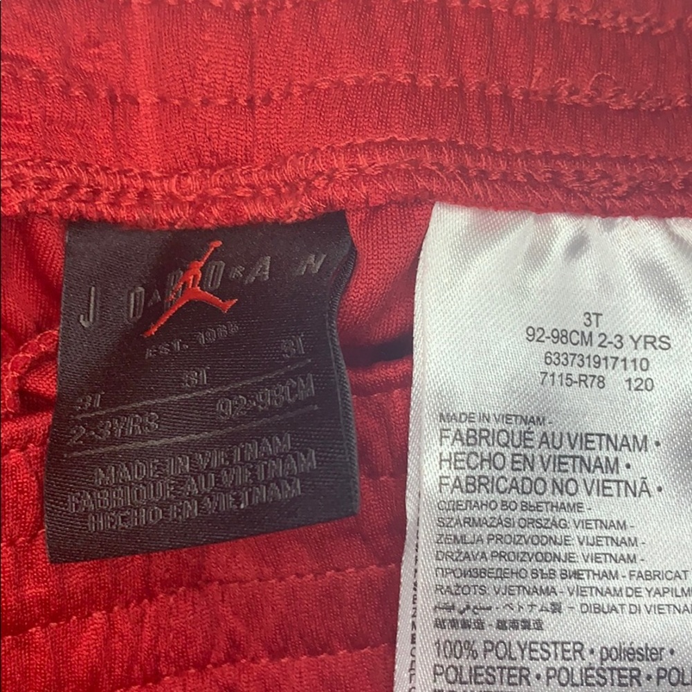 ⭐️HP⭐️ [ Air Jordan] Red Gym Shorts Dri-Fit NWT 3T - Picture 5 of 5